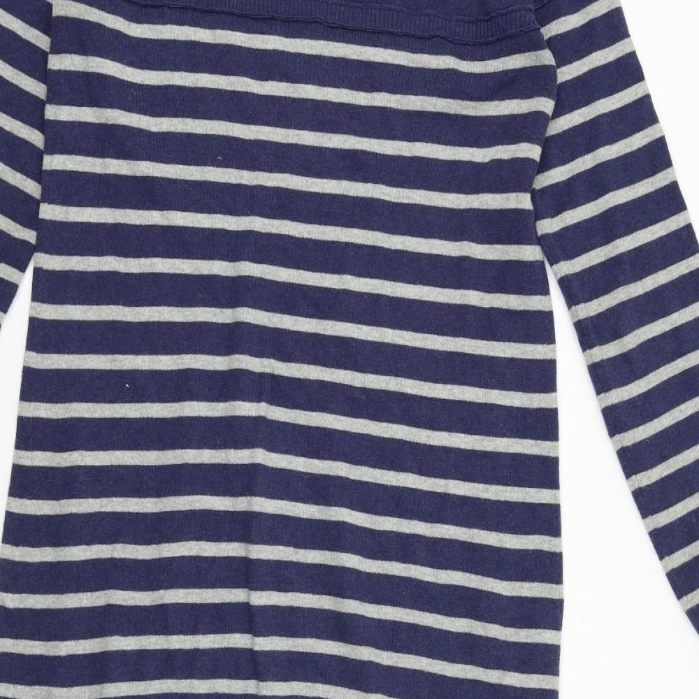 Wrap Womens Blue Striped  Jumper Dress  Size 12