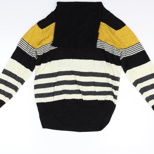 EWM Womens Yellow Striped  Pullover Jumper Size M