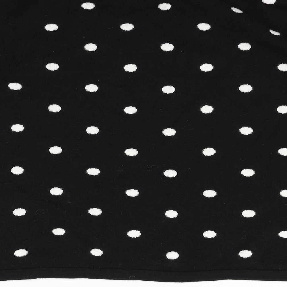 county casual Womens Black Polka Dot  Pullover Jumper Size XL