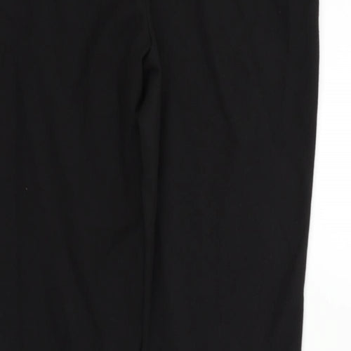 M&Co Womens Black Houndstooth  Trousers  Size 12 L27 in