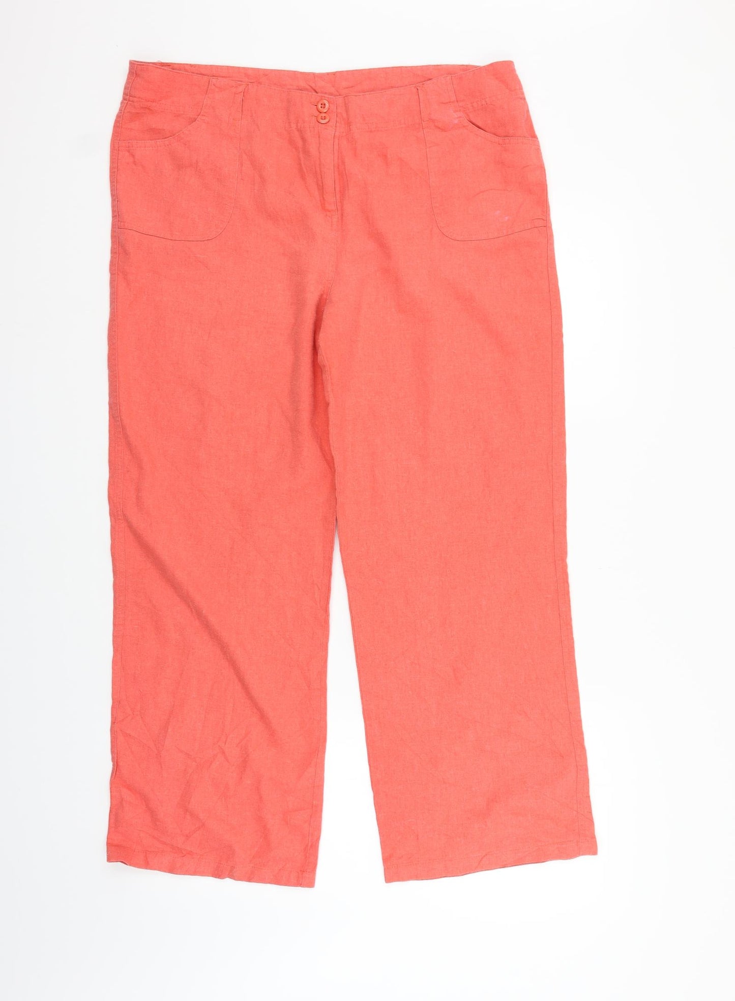 Mia Moda Womens Pink   Trousers  Size 20 L27 in