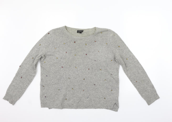 Topshop Womens Grey   Pullover Jumper Size 10