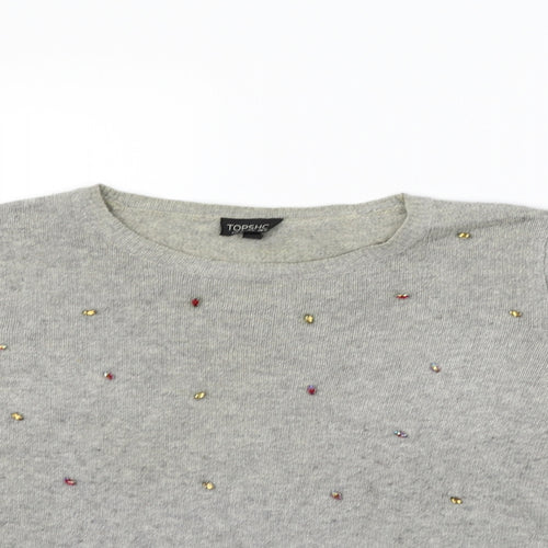 Topshop Womens Grey   Pullover Jumper Size 10