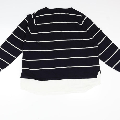 George Womens Blue Striped  Pullover Jumper Size 20