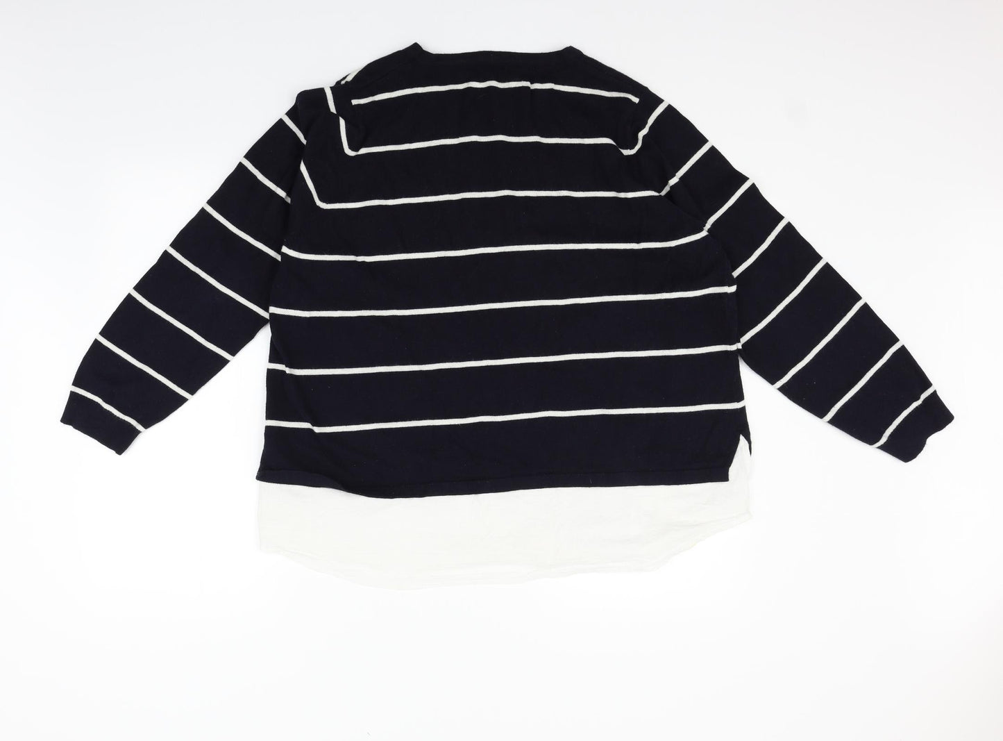 George Womens Blue Striped  Pullover Jumper Size 20