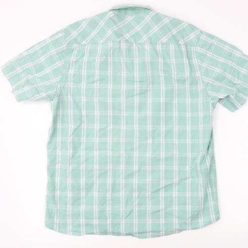 South Bay Mens Green Check   Button-Up Size S