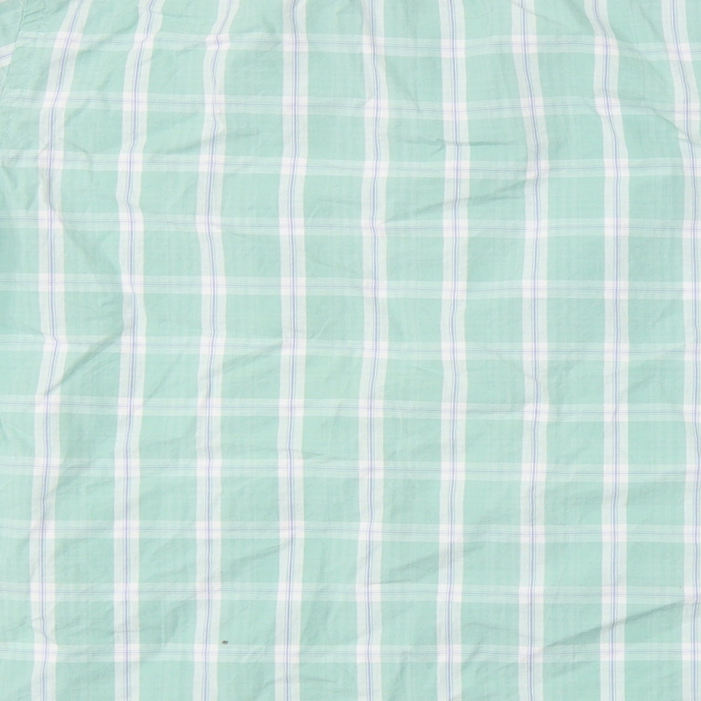 South Bay Mens Green Check   Button-Up Size S