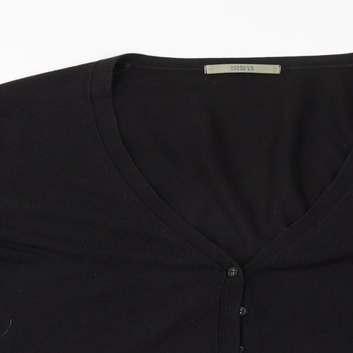 Marks and Spencer  Womens Black   Cardigan Jumper Size 14