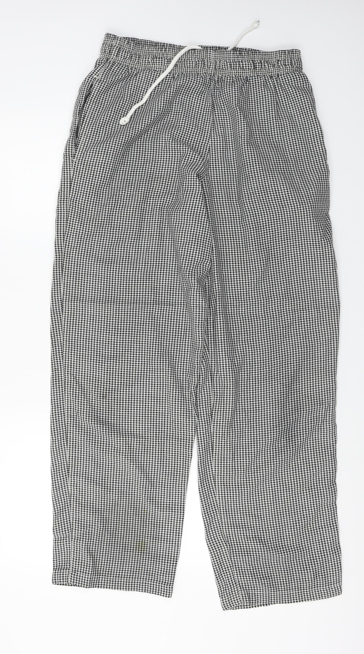 cheff whites Mens Grey Check  Trousers  Size 30 in L26 in