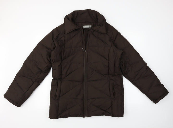 Claire DK Womens Brown Jacket Coat Size 12
