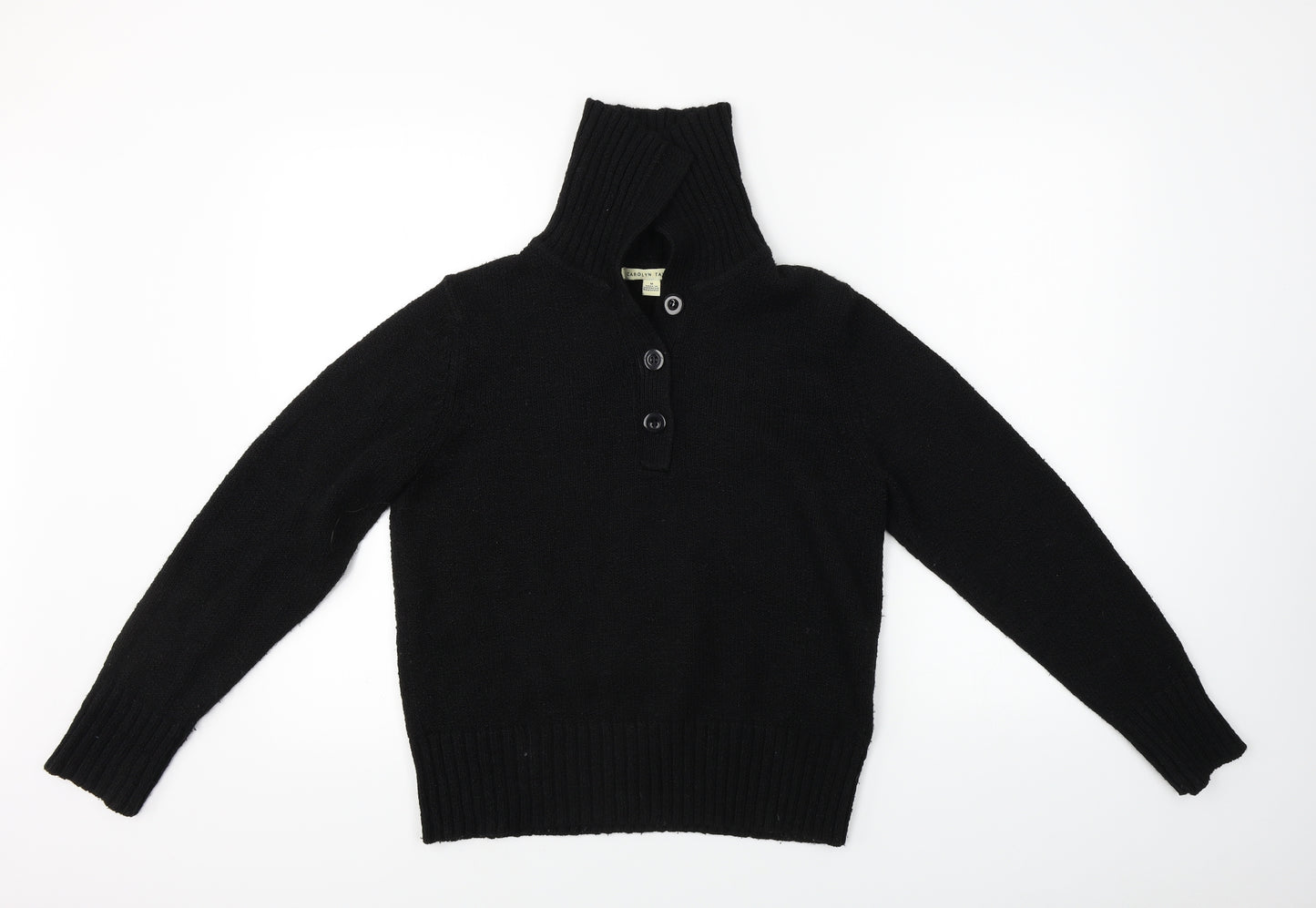 Carolyn Taylor  Womens Black   Henley Jumper Size M