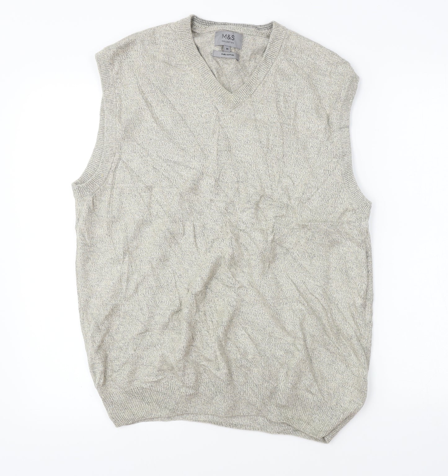 Marks and Spencer  Mens Beige   Vest Jumper Size M