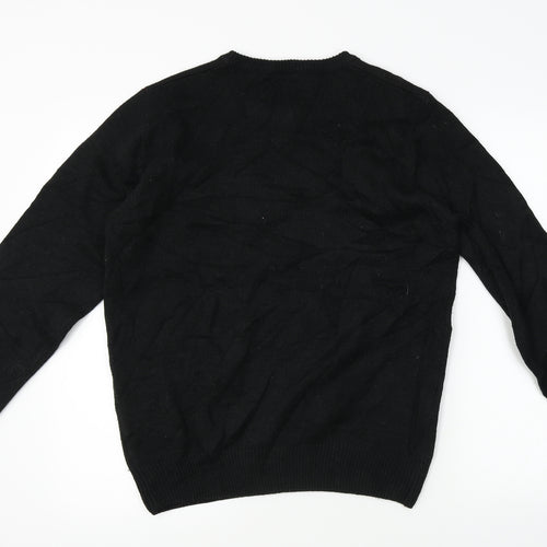 Preworn Mens Black   Pullover Jumper Size M  - Christmas Jumper