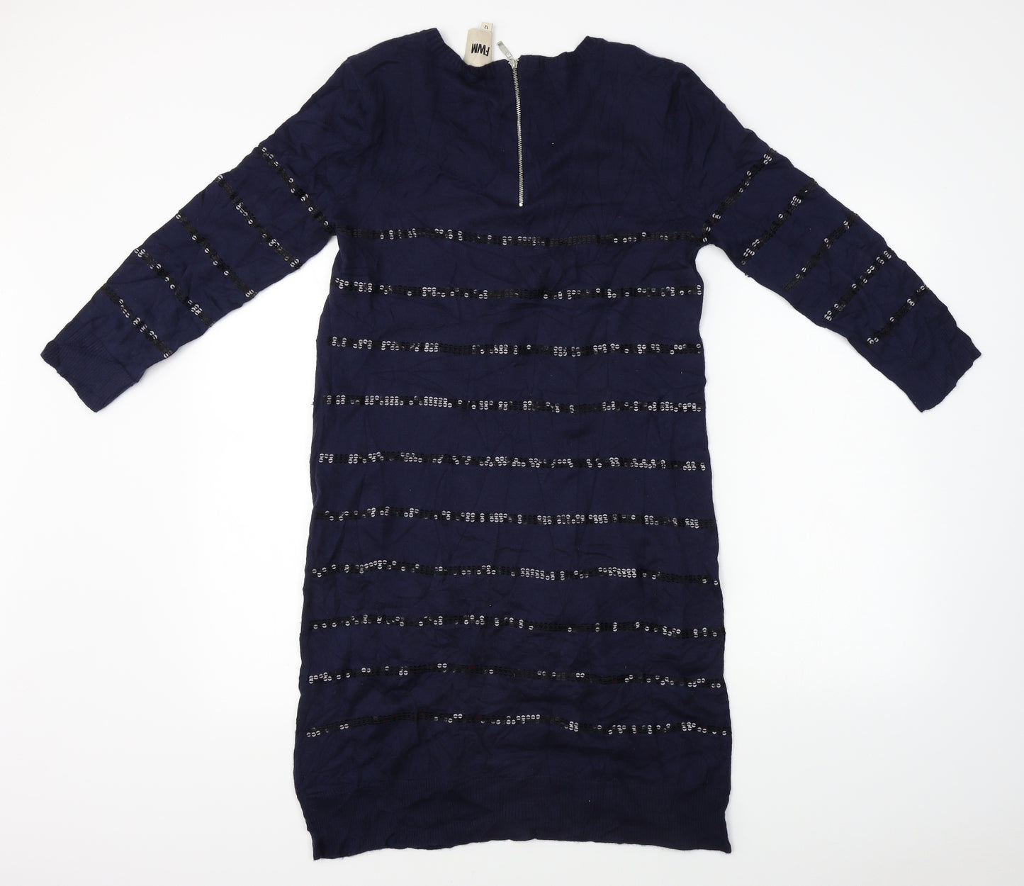 FWM Womens Blue Striped  A-Line  Size 12