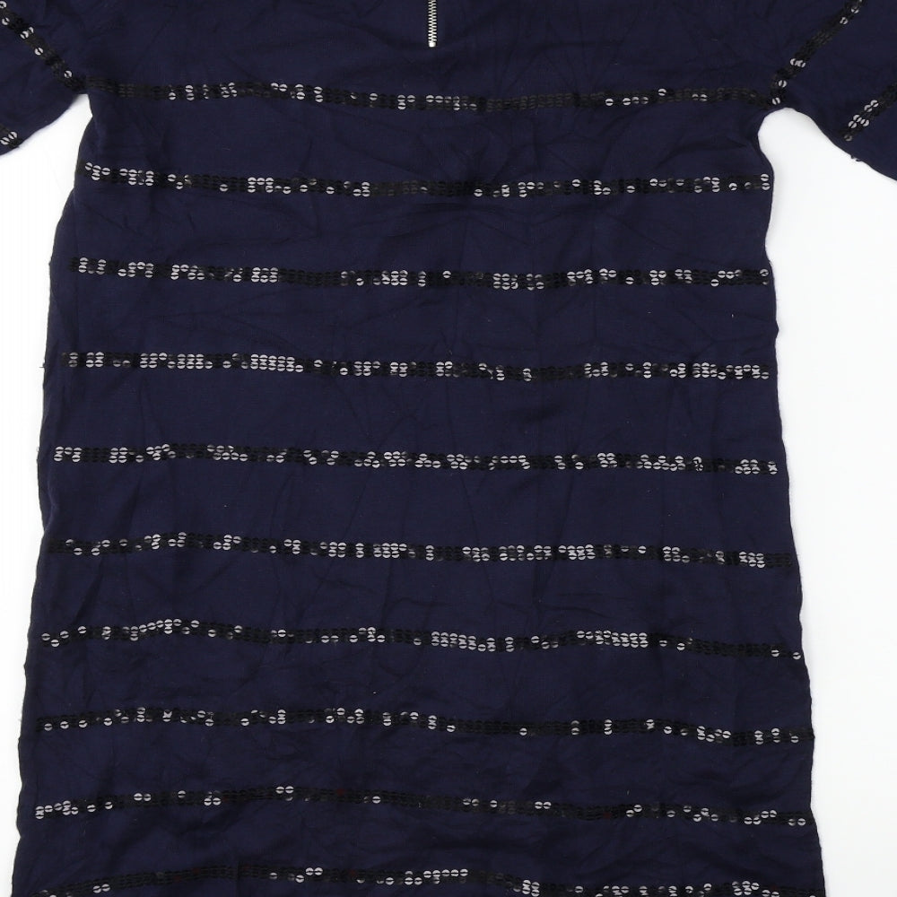 FWM Womens Blue Striped  A-Line  Size 12