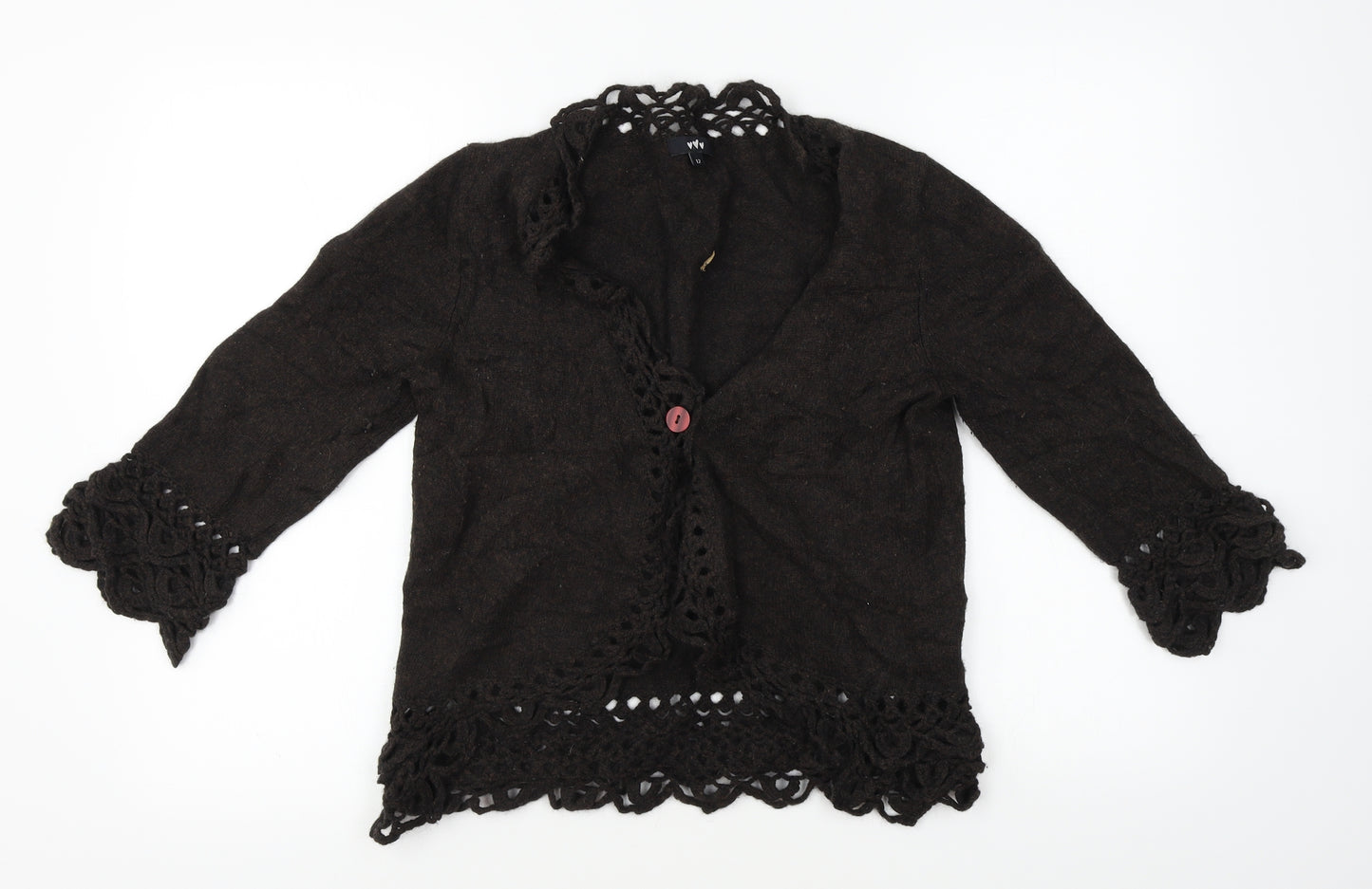 Per Una  Womens Brown   Cardigan Jumper Size 12