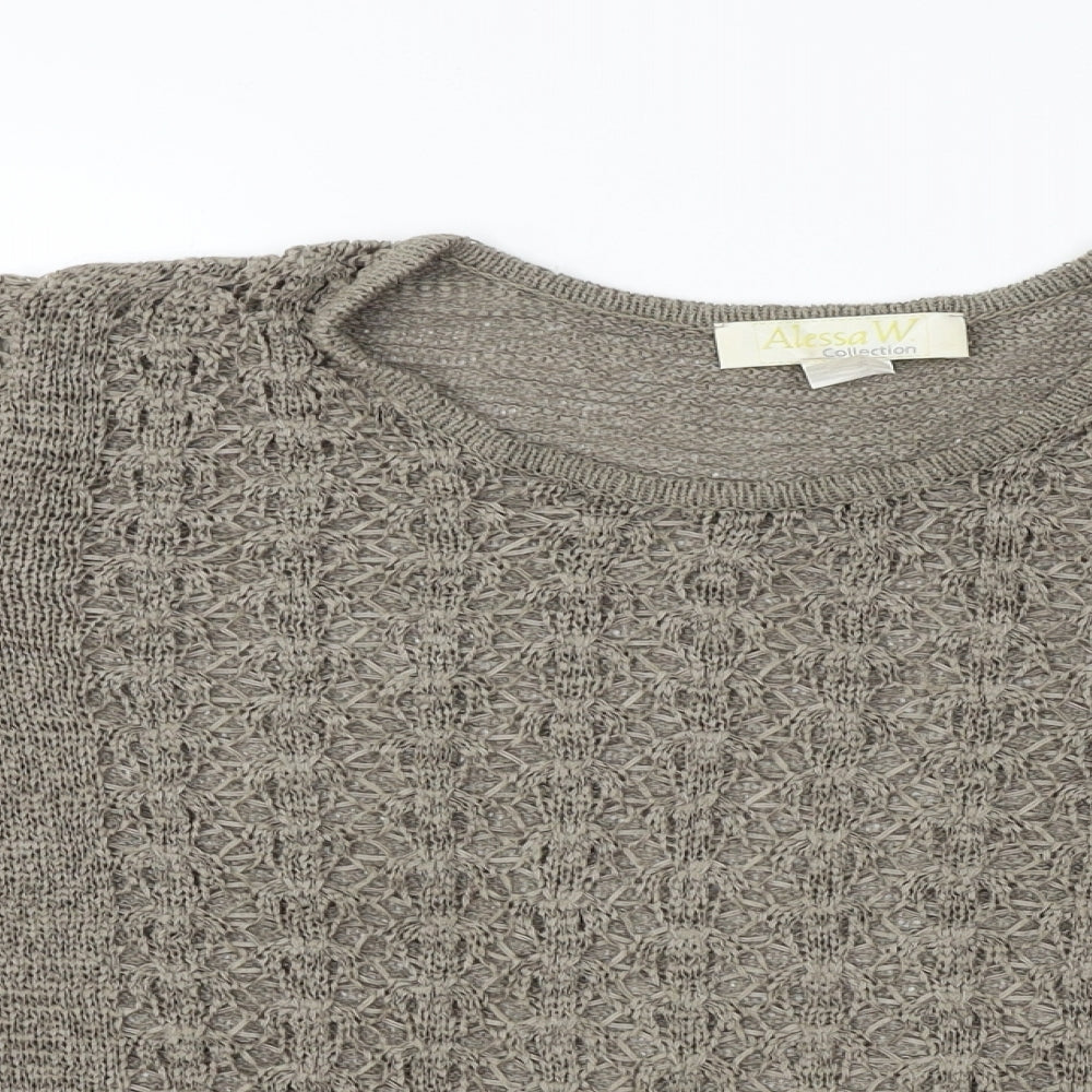 Alessa W  Womens Brown   Pullover Jumper Size 14