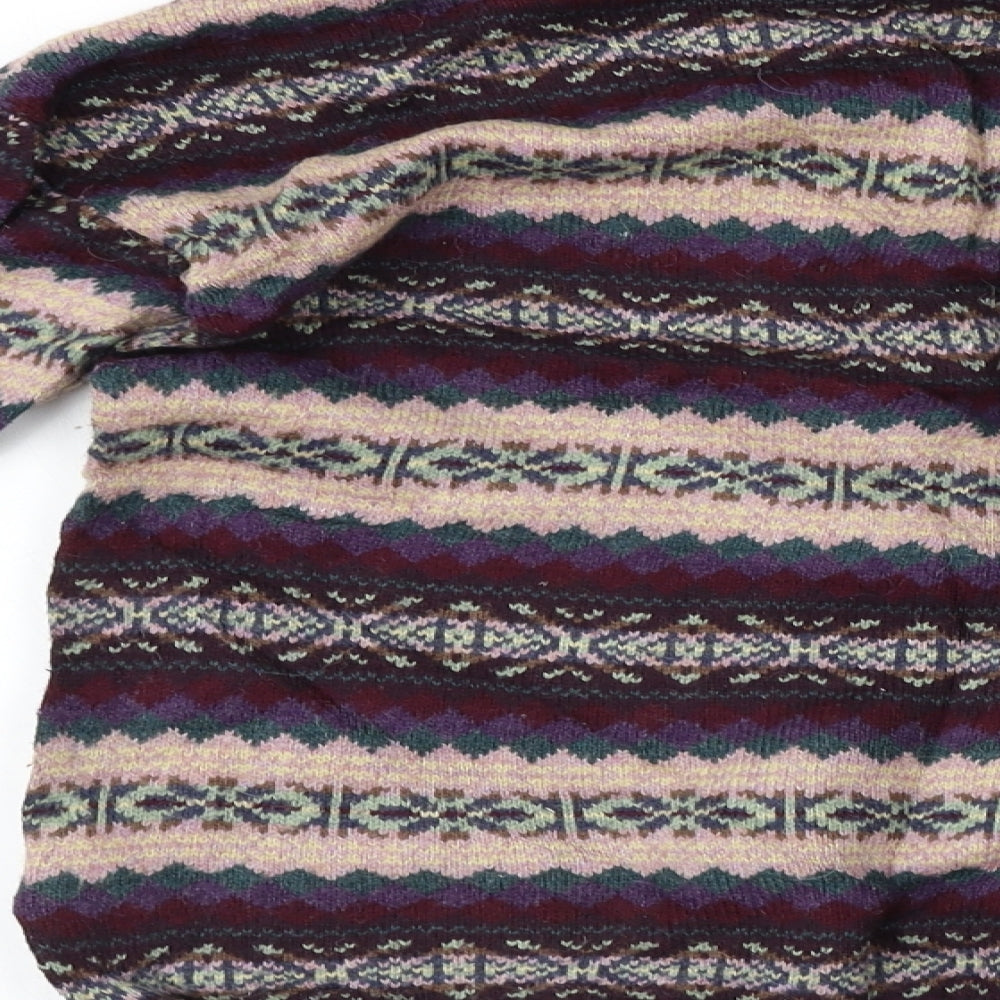 L.O.G.G     Womens Purple Striped  Pullover Jumper Size S