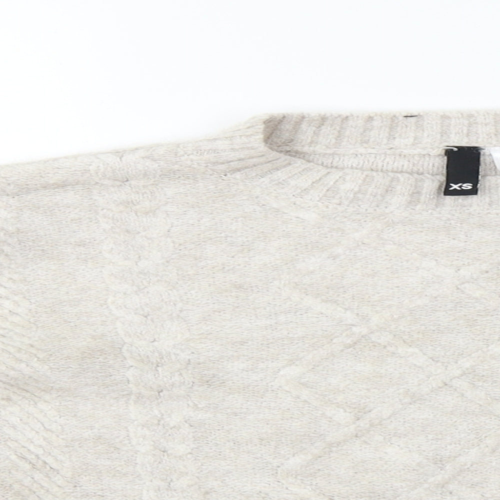 H&M  Womens Beige   Pullover Jumper Size XS