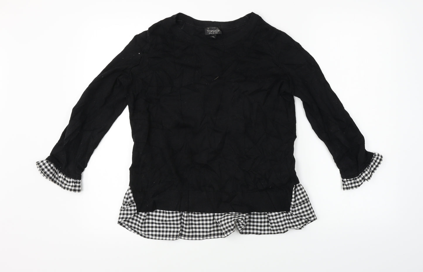 Topshop  Womens Black   Basic T-Shirt Size 6