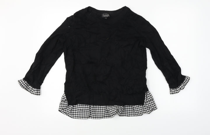 Topshop  Womens Black   Basic T-Shirt Size 6