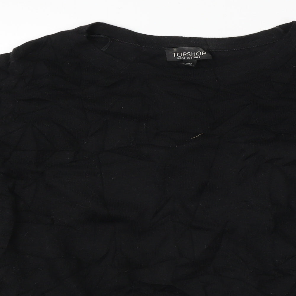 Topshop  Womens Black   Basic T-Shirt Size 6