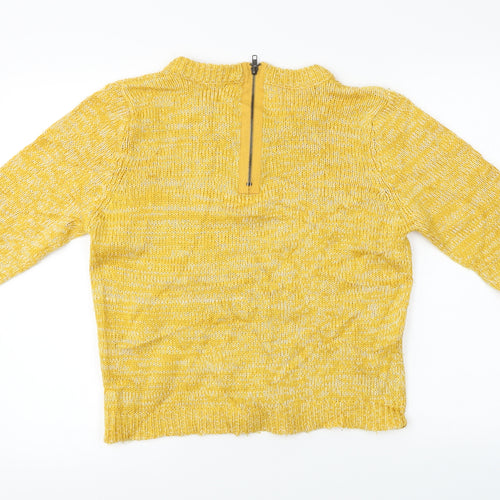 Peacocks Womens Yellow   Pullover Jumper Size M