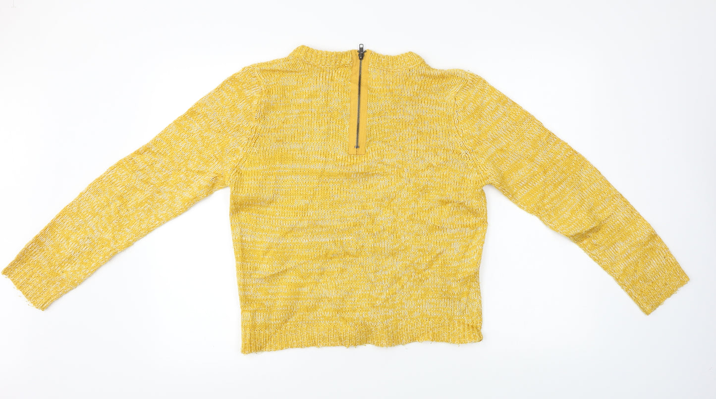 Peacocks Womens Yellow   Pullover Jumper Size M