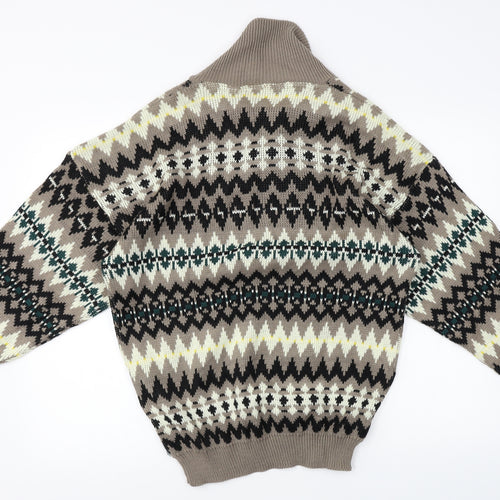 Aitch  Womens Brown Herringbone  Pullover Jumper Size M