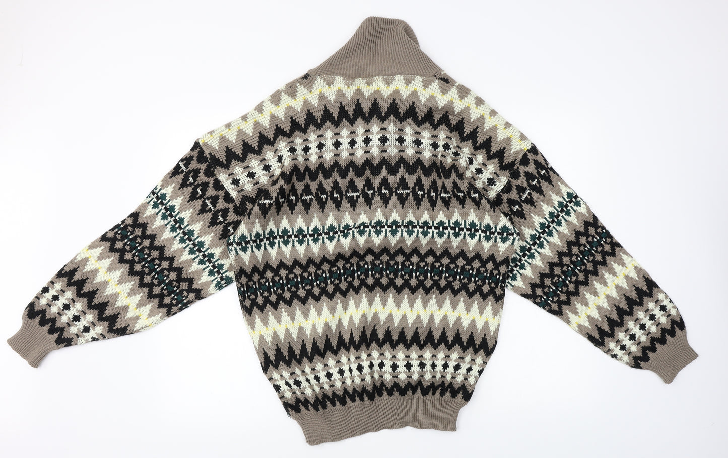 Aitch  Womens Brown Herringbone  Pullover Jumper Size M