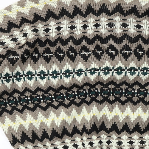 Aitch  Womens Brown Herringbone  Pullover Jumper Size M
