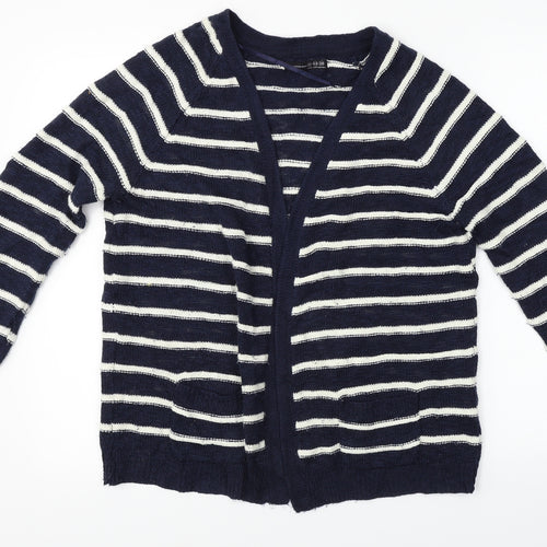 Atmosphere  Womens Blue Striped  Cardigan Jumper Size 12