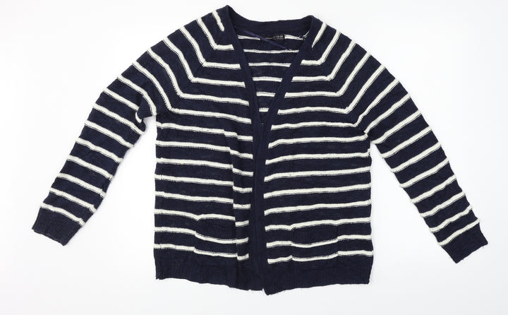 Atmosphere Womens Blue Striped Cardigan Jumper Size 12