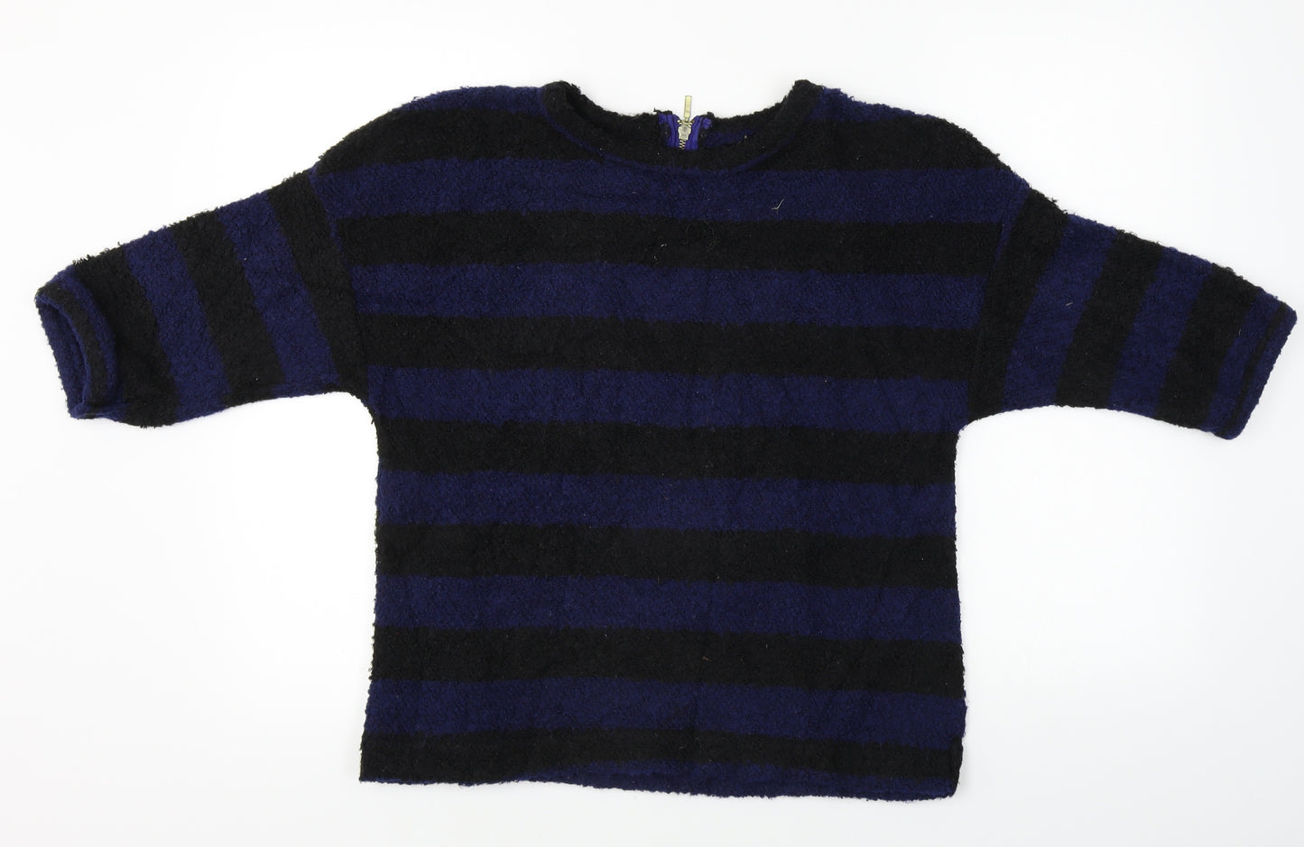 Zara  Womens Black Striped  Pullover Jumper Size M