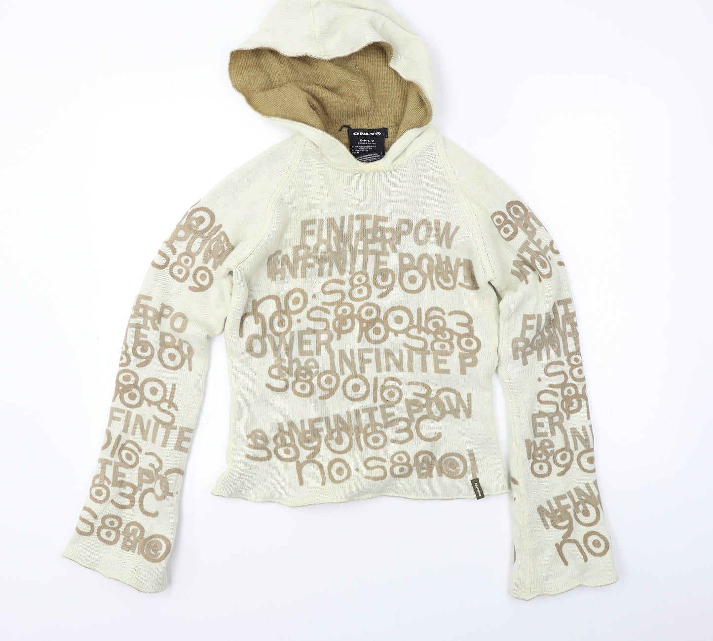 Only  Womens Beige   Pullover Hoodie Size M