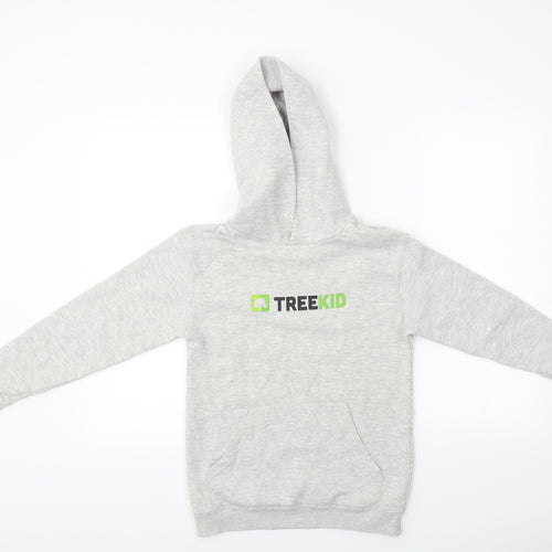Fruit of the Loom  Boys Grey   Pullover Hoodie Size 10-11 Years