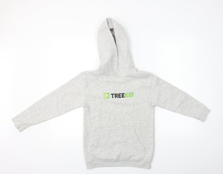 Fruit of the Loom  Boys Grey   Pullover Hoodie Size 10-11 Years