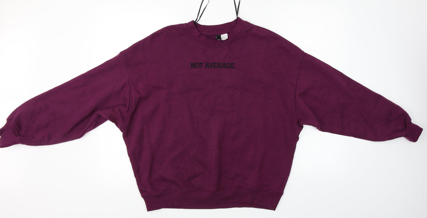 H&M  Womens Purple   Pullover Jumper Size M