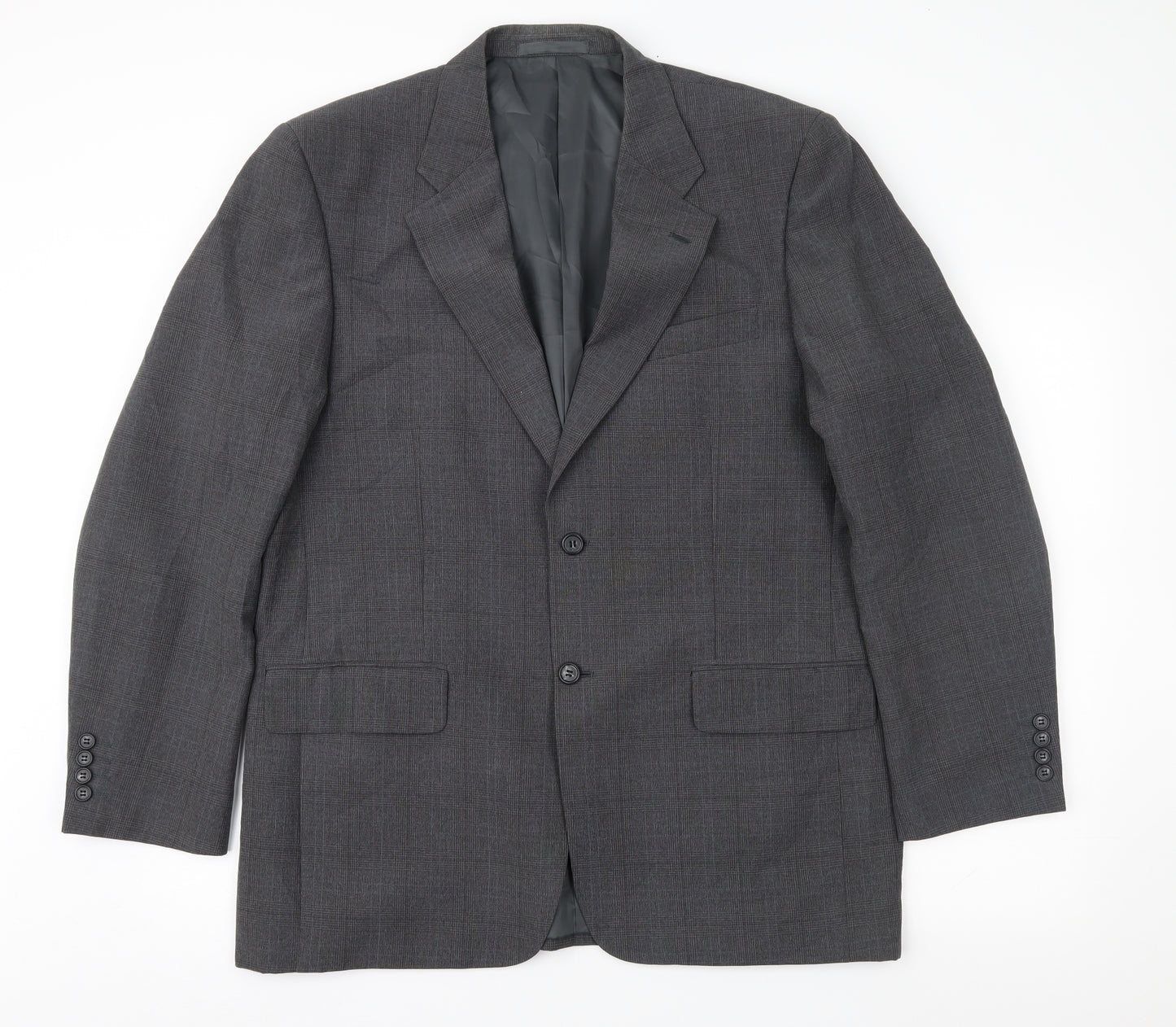 Greenwoods Mens Grey Check  Jacket Suit Jacket Size 42