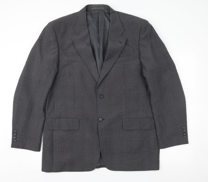 Greenwoods Mens Grey Check  Jacket Suit Jacket Size 42