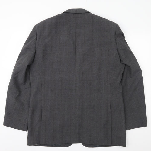 Greenwoods Mens Grey Check  Jacket Suit Jacket Size 42