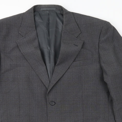 Greenwoods Mens Grey Check  Jacket Suit Jacket Size 42