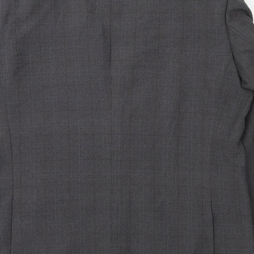 Greenwoods Mens Grey Check  Jacket Suit Jacket Size 42