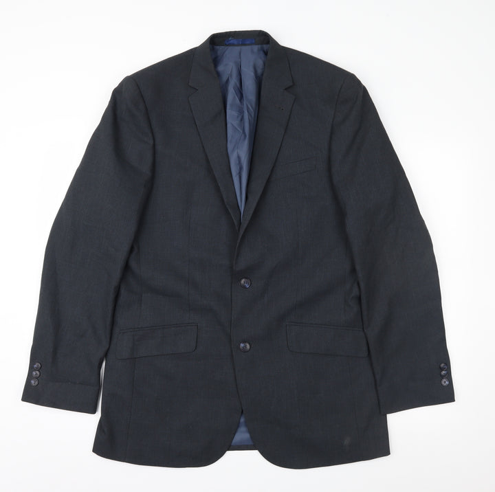Taylor & Wright Mens Blue  Rayon Jacket Suit Jacket Size 40