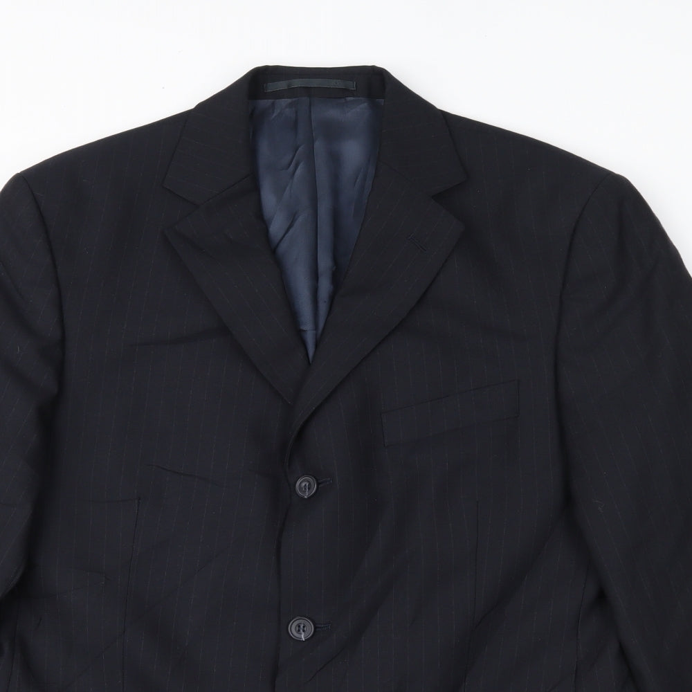 Scott & Taylor Mens Blue Striped  Jacket Suit Jacket Size 42
