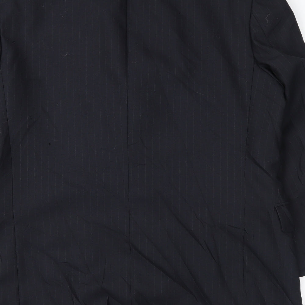 Scott & Taylor Mens Blue Striped  Jacket Suit Jacket Size 42