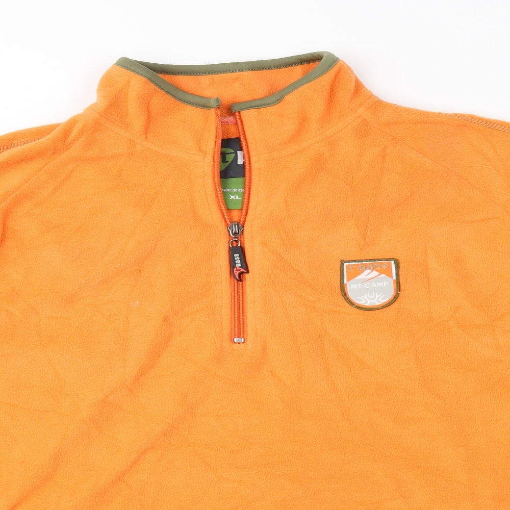 T Pass Womens Orange  Fleece Jacket  Size XL