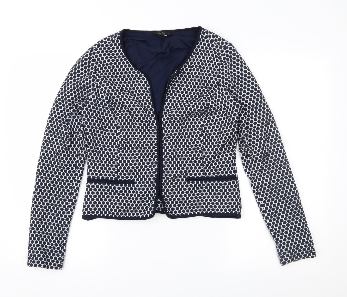 Claudia Strater Womens Blue Polka Dot  Jacket  Size 10