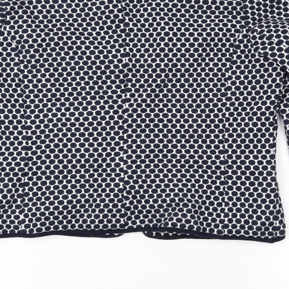 Claudia Strater Womens Blue Polka Dot  Jacket  Size 10