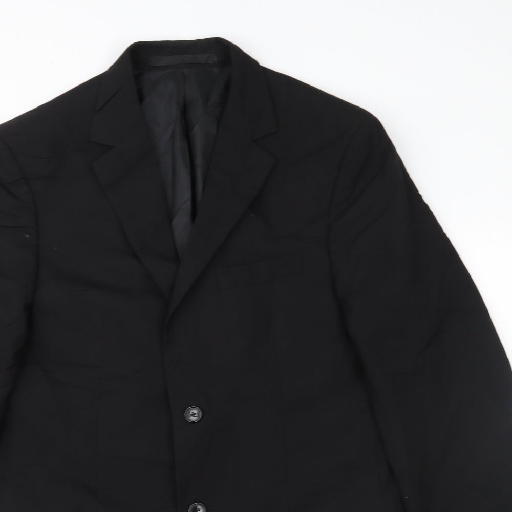 Marks and Spencer Mens Black   Jacket Suit Jacket Size 38